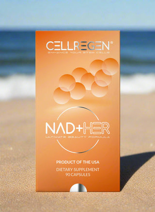 CELLREGEN NAD+HER® 90 Capsules - Women's Beauty and Anti-Aging Supplement Packaging